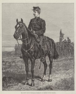 El príncipe heredero Fernando de Rumania como capitán de los Venatori de Johann Nepomuk Schonberg